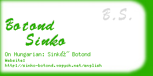 botond sinko business card
